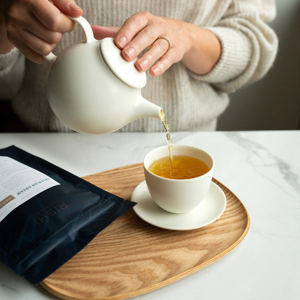 Kinto Pebble Porcelain Teaware Set - White